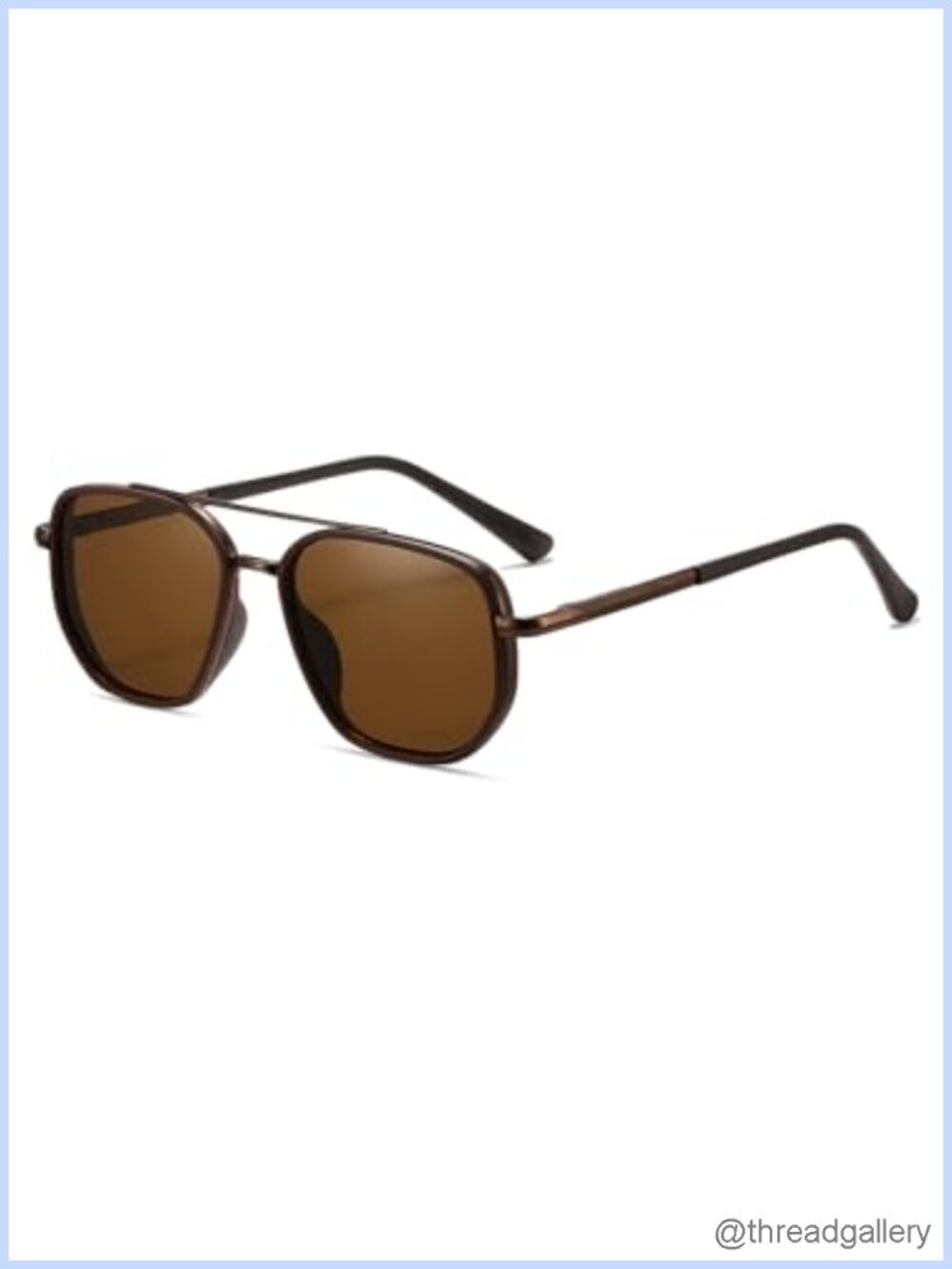 Tangle Free Polarized Aviator Sunglasses UV400 Retro Metal Full Frame